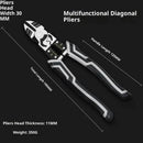 1Pc Industrial Grade 9 Inch Professional-grade Multi-function Electrician's Pliers Wire Cutters/Long Nose Pliers/Wire Cutters